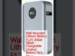 Τείχος-εγκατασκευασμένη μπαταρία λιθίου 51.2V 200ah 10Kwh φορτιζόμενη μπαταρία LiFePo4 Sliver